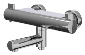 IVY Pact Badthermostaatkraan opbouw - draaibare baduitloop - omstel - Cooltouch - Chroom 6302001