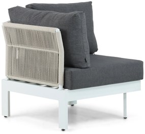 Hoek loungeset 6 personen Aluminium Wit  Lifestyle Garden Furniture Lorenzo