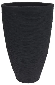 ProGarden Bloempot geribbeld 60 cm antracietkleurig
