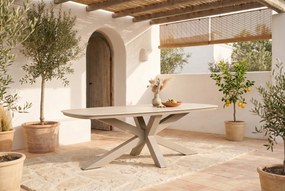 Tuinset 6 personen 220 cm Aluminium Taupe Lifestyle Garden Furniture Alessio/Belluno