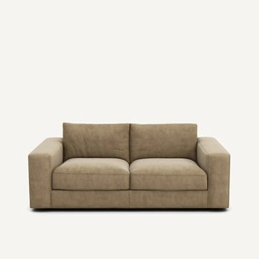 Compacte 3-zitsbank in stonewashed fluweel, SKANDER