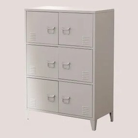 6-deurs Stalen Lockerkast Pohpli Grijs – Koel - Sklum