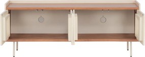 Beige TV Meubel Met Ribbels - 150x40x60cm.