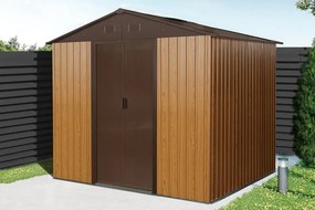 Metalen gereedschapshuisje Helsinki 2,4 x 3 m Store Boss bruin