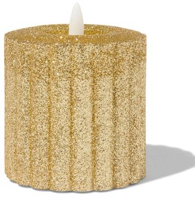 HEMA Led Kaars Goud Glitter Warm Wit Ø7.5x8cm