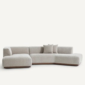 Hoekbank links in chenille fluweel, JACOPO