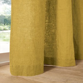 Linnen schermgordijn, met aangerimpelde bies en wave, ELBA