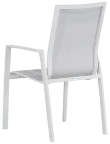 Tuinset Ronde Tuintafel 6 personen 160 cm Aluminium/textileen Wit  Lifestyle Garden Furniture Ultimate/Wellington