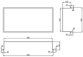 Hotbath &More inbouwnis 30x60x10cm geborsteld messing PVD