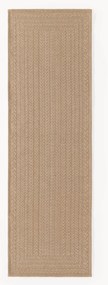 Handgeweven in- & outdoor loper Anil met geometrisch patroon