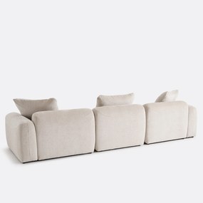 3-zits rechte modulaire hoekbank in jacquard chenille, AMAD