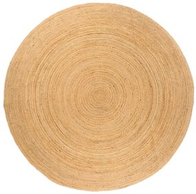 vidaXL Tapijt rond 180 cm gevlochten jute