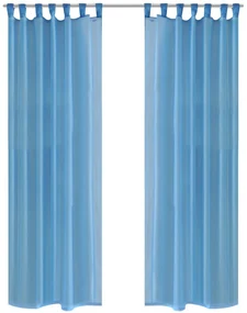 vidaXL Gordijn Turquoise 140x175 cm (2 stuks)