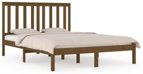 vidaXL Bedframe massief grenenhout honingbruin 160x200 cm