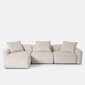 3-zits links modulaire hoekbank in jacquard chenille, AMAD