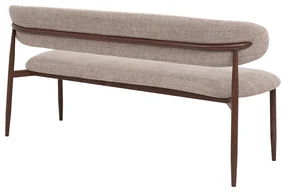 Eetkamerbank Walnoot Beige 160 Cm