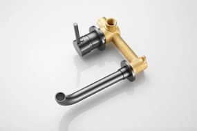 Saniclear Iron inbouw wastafelkraan verouderd ijzer - gunmetal