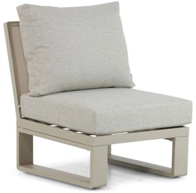 Hoek loungeset 6 personen Aluminium/Polywood (teakfinish) Taupe  Lifestyle Garden Furniture Lezo