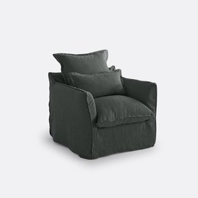 Fauteuilhoes in linnen Odna