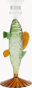 Handgemaakte kandelaar Fish van borosilicaatglas