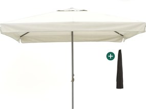 Parasol Shadowline Bonaire | Inclusief hoes | Vierkant | 350x350cm | Met katrol | Grijs/Antraciet  | Kees Smit Tuinmeubelen