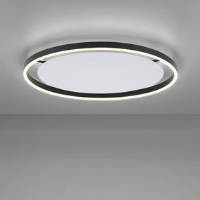Plafondlamp antraciet 60 cm incl. LED 3-staps dimbaar - Zlatan Modern rond Binnenverlichting Lamp