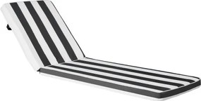 VEVOR Ligstoelkussens, 1889x561x71mm, Buitenligstoelkussens, Waterbestendig en Kleurvast, Ligstoelkussens, Dikke Ligstoelkussens voor Zwembaddekken, Zwart-Wit Gestreept