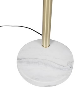 Art deco vloerlamp goud 5-lichts - Sixties Marmo