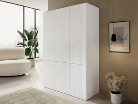 Kledingkast Dicto I, Wit, 199x135x56cm, Kledingkast deuren: Met scharnieren, Aantal planken: 5, Aantal planken: 5