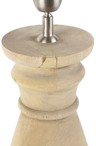 Landelijke tafellamp zonder kap naturel hout - Catnip