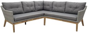 The Outsider Hoek Loungeset - Larissa - Wicker - Acacia - Antraciet - The Outsider