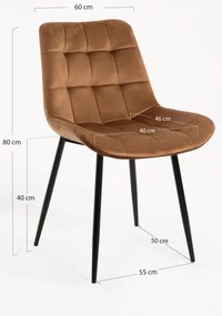 Fluwelen Teray Stoel