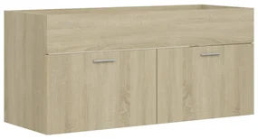 vidaXL Wastafelkast 100x38,5x46 cm spaanplaat sonoma eikenkleurig