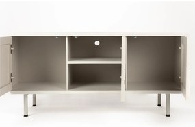 Beige Dressoir Met Relief Vormen - 120x40x55cm.