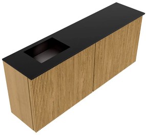 Mondiaz Joya 100cm toiletmeubel oak met wastafel faye links 1 kraangat urban