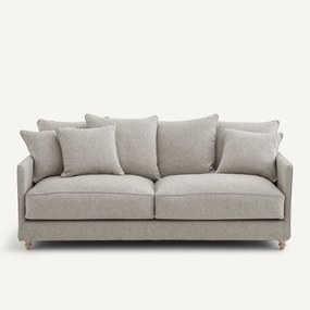 3-zits slaapbank van gestructureerde viscose en linnen, LAZARE