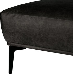 Poef - Tulp - leer Colorado antraciet 01