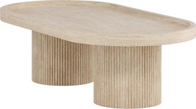 Salontafel Met Travertin-look - 60 X 120cm.