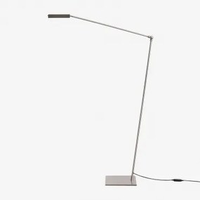 Led Staande Lamp In Ijzer Valtyn Grijs – Chroom - Sklum