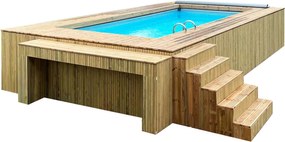 Simpool 4 - houten bar - B2100 x H1122 x D576 mm