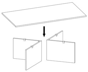 Rechthoekige Salontafel Marmer Latte - 140 X 70cm.