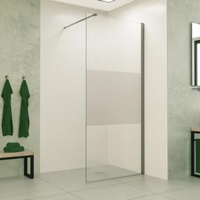 Mueller Slimline inloopdouche 80cm schaamband anti-kalk inclusief RVS profiel & stang