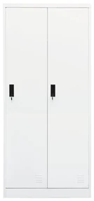 vidaXL Kledingkast 80x50x180 cm staal wit