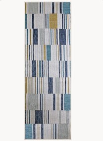 Vlak geweven in- & outdoor loper Rosco Geo