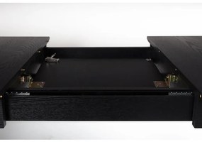 Zuiver Glimps Uitschuifbare Eettafel Zwart Hout