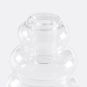 Set van 2 kandelaars van transparant glas Hadi