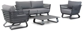 Stoel en Bank Loungeset 4 personen Aluminium Grijs  Santika Furniture Santika Sovita