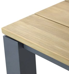 Dining Tuintafel   300 x 100 cm Aluminium/teak Old teak greywash  Riviera