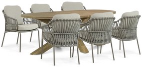 Tuinset 6 personen  Aluminium/rope Taupe 4 Seasons Outdoor Capalbio/Boston