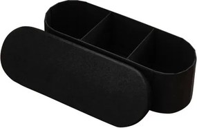 VEVOR Opvouwbare voetenbank met opbergruimte (ovaal), opvouwbare kruk met gevoerde zitting, draagvermogen tot 299,37 kg, 11 x 38 x 38 cm, voetenbank voor woonkamer, slaapkamer, gang, zwart